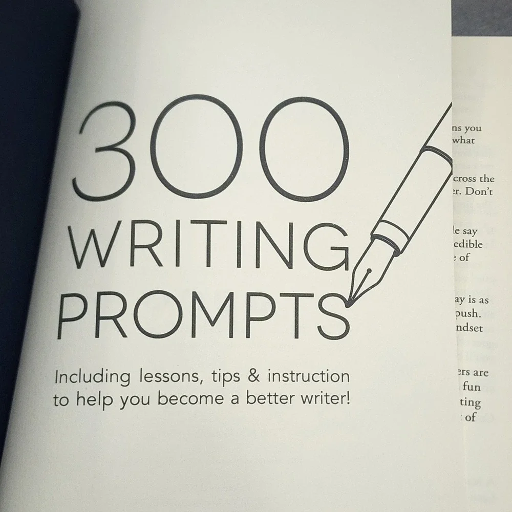 Piccadilly 300 Writing Prompts Journal Navy Blue Creative‎ Lessons 204 Pages